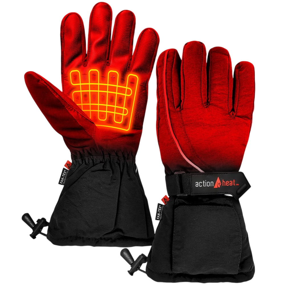 Insulated winter gloves provided with snowmobile rentals for cold weather riding