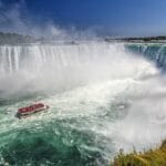 waterfall, boat, nature, niagara falls, canada, water, horseshoe falls, niagara river