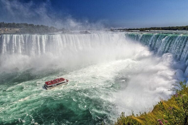 waterfall, boat, nature, niagara falls, canada, water, horseshoe falls, niagara river