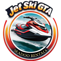 Toronto Jet Ski Rentals Logo - Dynamic wave motif representing thrilling jet ski adventures on Toronto's waterfront. Text: Premier Jet Ski Rentals in Toronto, Explore Scarborough Bluffers Park and Beyond. Book now!